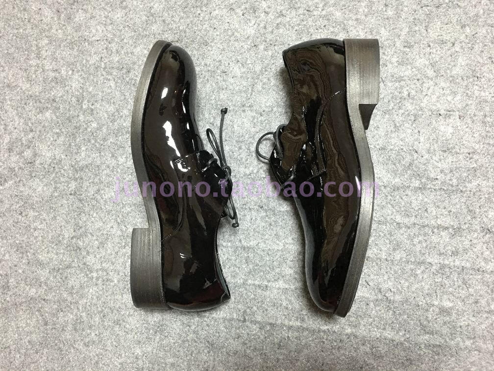 Marsell 美国采购新上黑色软面系带低帮男士漆皮单皮鞋 现货