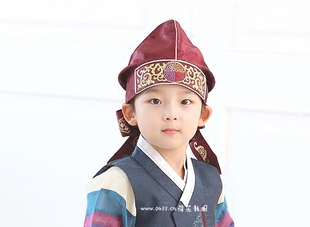 男宝宝帽子 韩国原装 韩服帽子 P01329 进口一周岁儿童帽子