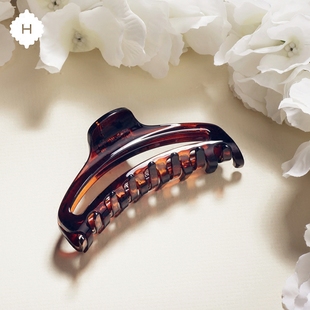 HelenAllure 抓夹 法国进口醋酸发夹女后脑勺半扎发头饰发抓法式