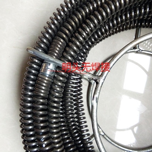 管道疏通器家用通下水道工具16mm加密加粗电动疏通机16米专业弹簧