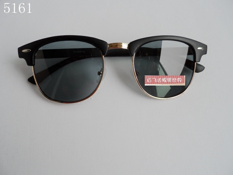 砂黑金色半圆框定制老花/远视太阳镜墨镜125/175/300/400度男女