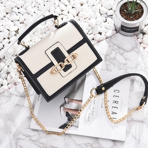 潮撞色少女斜挎包