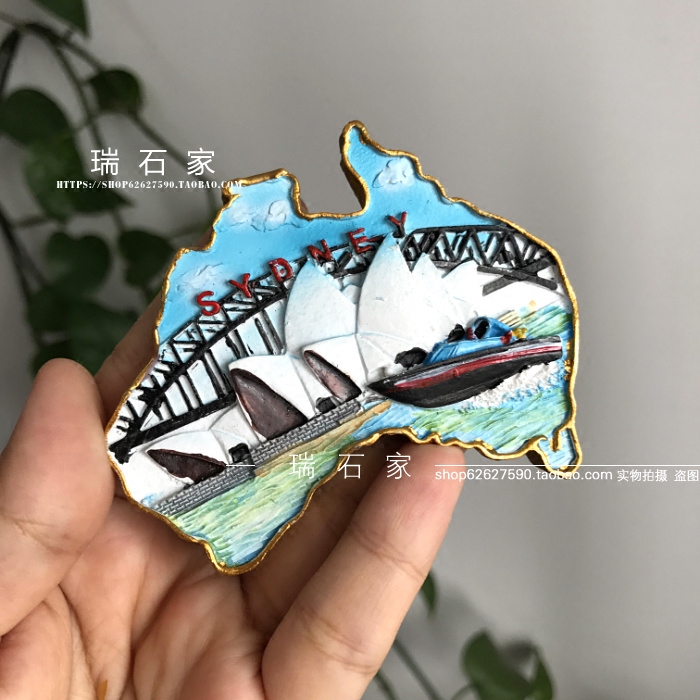 澳大利亚悉尼歌剧院环氧树脂冰箱贴满58包邮考拉袋鼠黄金海岸
