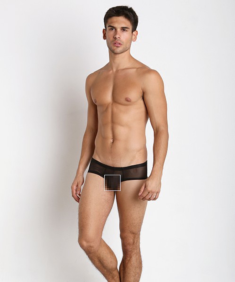 男士网眼性感时尚三角内裤透明