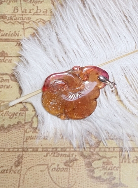 艳丽风天然巴西老坑料双色碧玺