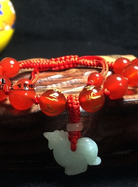 牛年属龙人天然红玛瑙手链