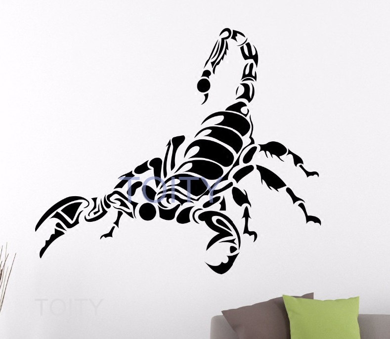 节肢动物蝎子 scorpion 装饰贴纸小动物背景墙贴画镂空自粘即时贴