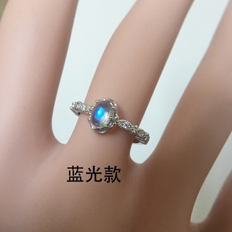 轻奢珠宝复古精致款天然月光石小
