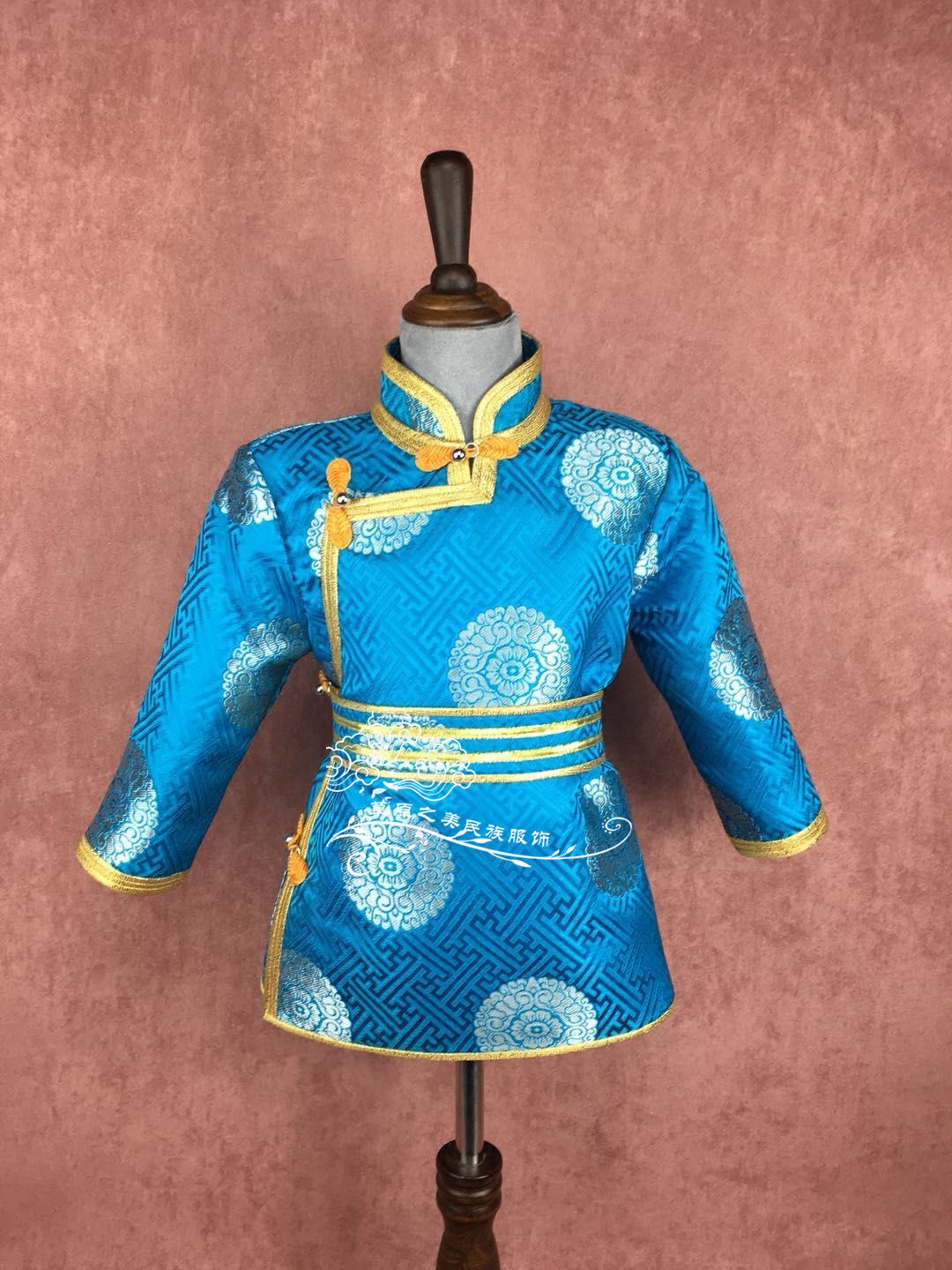 蒙古族服饰儿童蒙古袍日常生活装男孩舞台演出服装舞蹈服新品