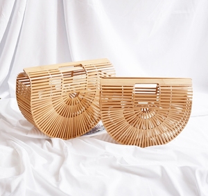  ins大热竹节竹篮包草编包