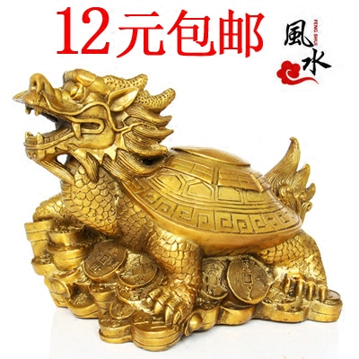 仿纯铜龙头龟乌龟八卦龟工艺品