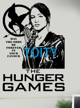 电影饥饿游戏主角凯特尼斯贴画燃烧的女孩 Hunger Games 游戏贴纸