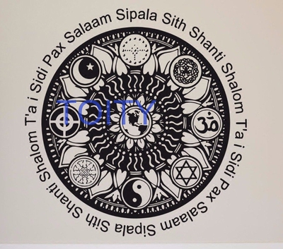 世界图案墙贴曼荼罗太极五芒星