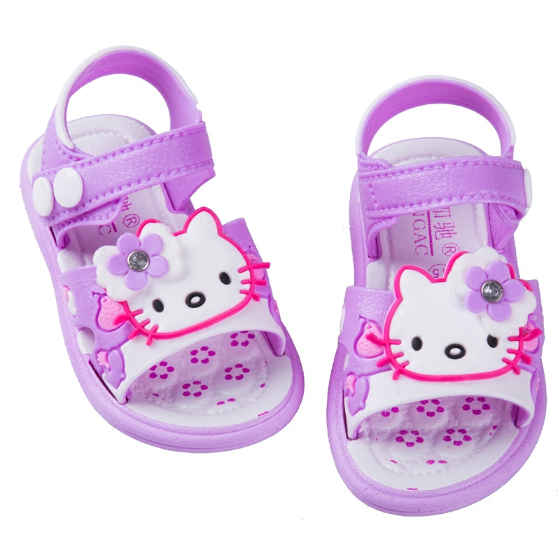 2018夏季可爱软底婴儿童凉鞋防滑女孩卡通宝宝学步鞋女童塑料凉鞋