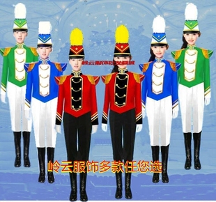 新款儿童升旗手服鼓乐队演出服装中小学生升旗手服鼓号服军鼓表演