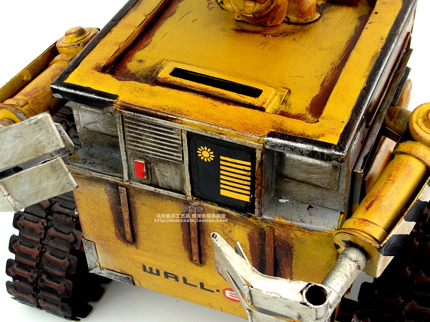 wall-e机器人瓦力复古铁艺模型装饰摆设铁皮创意工艺品储钱罐礼物