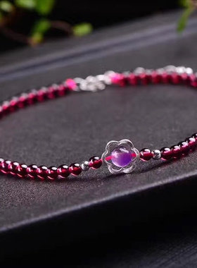 天然石榴石转运珠百搭手链