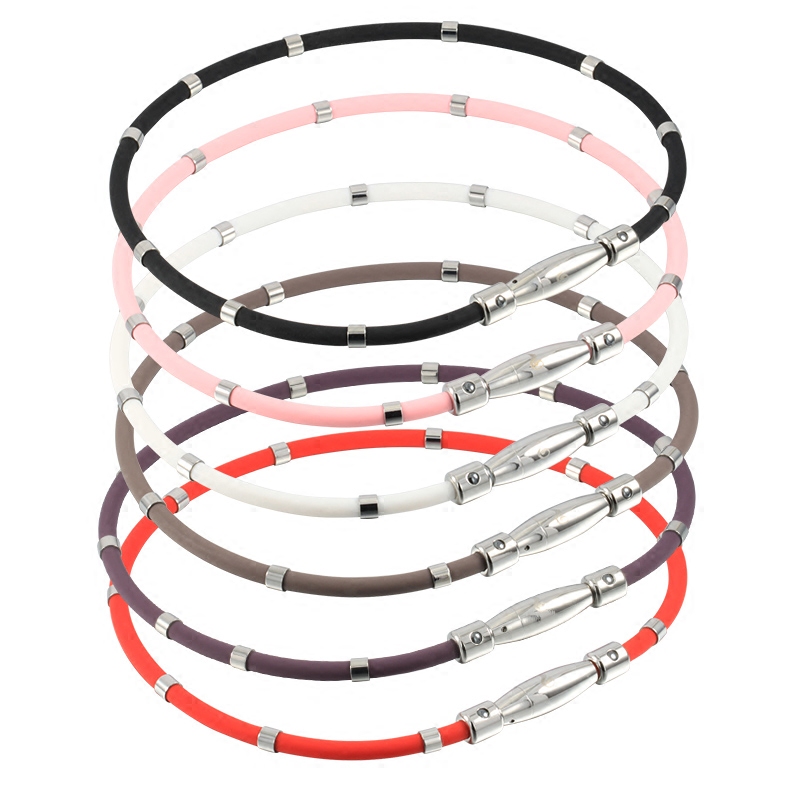 GENUINE SPORTS TITANIUM COLLAR CERVICAL SPINE LOWERING BLOOD PRESSURE ANTI-FATIGUE ANTI-RADIATION NECKLACE HEALTH CARE MAGNETIC NECKLACE ENERGY NECK RING