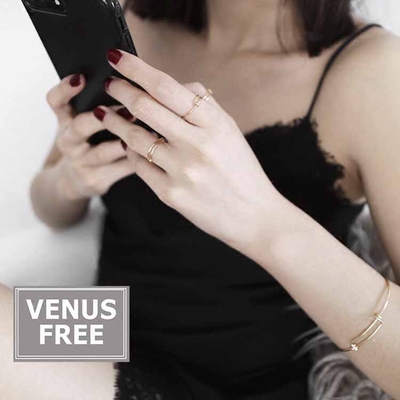 可调节欧美风设计感手镯戒指包邮