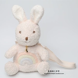 Радужный японский милый плюшевый кролик, сумка на одно плечо, сумка-органайзер, с вышивкой