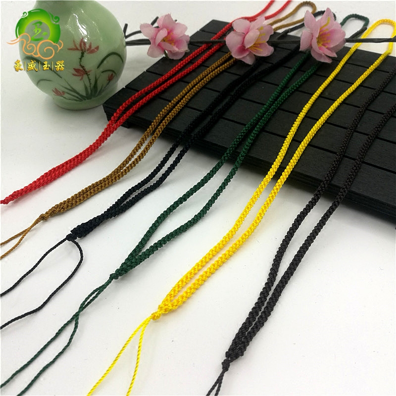 DIY纯手工编织吊坠挂件绳 简约大方和田翡翠玉器脖子挂绳项链绳子