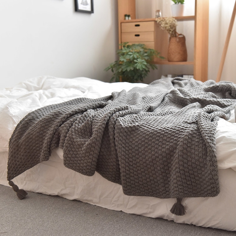 Northern Europe Solid Cotton Pineapple pattern three-dimensional knitting Blanket pure cotton Siesta sofa Blanket leisure time air conditioner blanketin the Bedclothes , Leisure blanket/Woolen blanket/Carpet  category - from Buy2taobao.com to provide professional Taobao agent buy service
