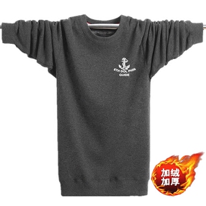 Đặc biệt hàng ngày dài tay t-shirt nam cộng với phân bón XL trung niên nam cotton lỏng mùa thu quần áo chất béo, chất béo 6XL thủy triều