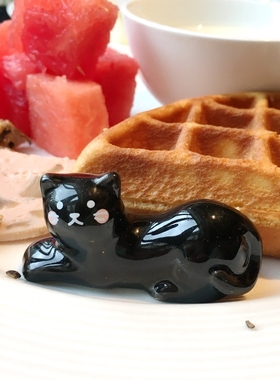 有猫日式陶瓷猫咪摆件筷子筷托小