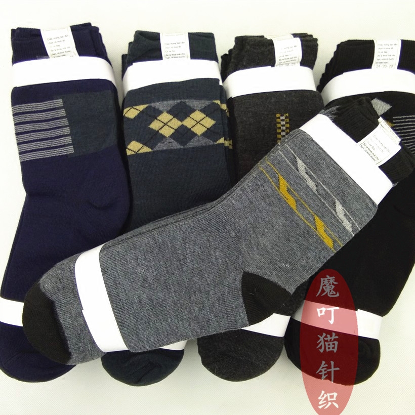 男士棉袜中高筒大脚黑色灰色套秋裤保暖秋冬军绿棉袜加厚男袜子