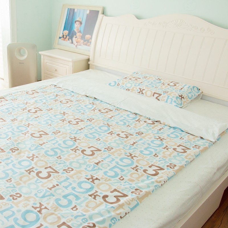 纯棉40支儿童被套活性印花婴童床品三件套宝宝床单枕套被单