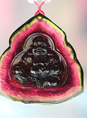 ◆洞天佛地◆一块西瓜碧玺的前生今世 （总重105克）