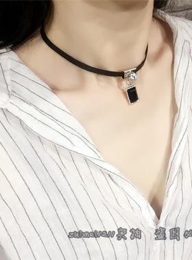 蕾丝皮质原宿朋克风项圈2件包邮