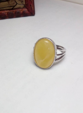 纯银镀白金活口戒指托