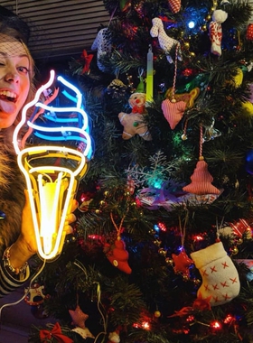 出口烈焰红唇气球灯信字母号灯墙壁装饰灯店铺开业女朋友礼品礼物