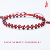 本命年1号店 天然AAAAAA级水晶石榴石脚链手工编制红绳脚绳脚链