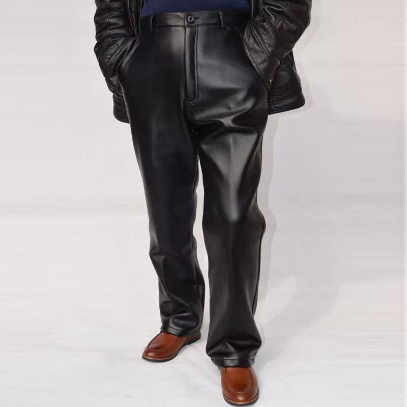 冬季中老年男装保暖加厚加绒大码宽松护膝高腰外卖员男皮裤摩托车在类目 男装, 皮裤中 - 来自Buy2taobao.com提供专业的淘宝代购服务