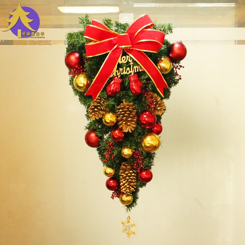 圣诞装饰品新款花环酒店橱窗挂件