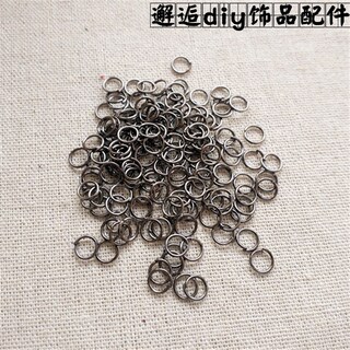 diy饰品配件手工串珠项链手链材料 连接圈 开口铁圈枪黑色10g