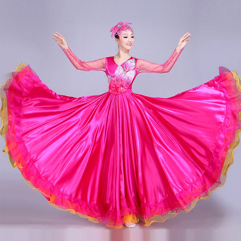 伴舞表演服大摆裙