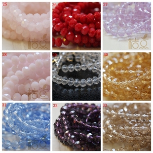 4.8mm 串珠 DIY材料配件 桔点手工 G36B 国产水晶车轮珠刻面珠