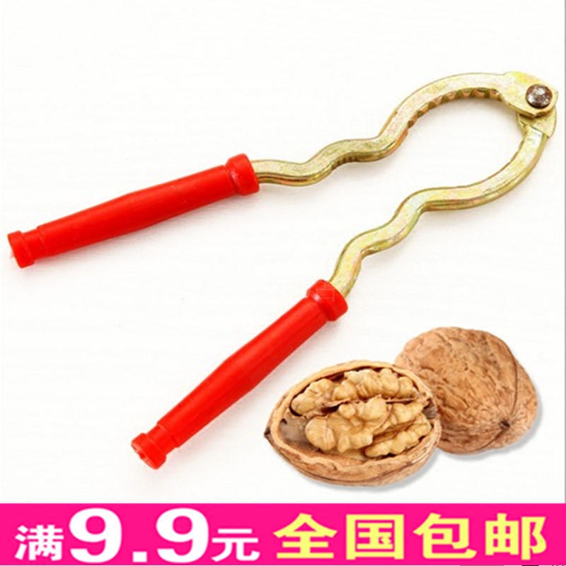 满9.9包邮 山核桃夹子金属坚果碎裂器剥核桃器工具坚果钳子剥壳器
