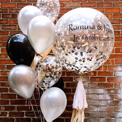 银色玫瑰金亮片婚房装饰五彩纸屑