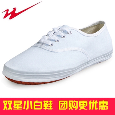 青岛双星正品女帆布鞋男系带