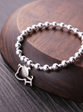 生肖弹力ins原创纯银礼物手链