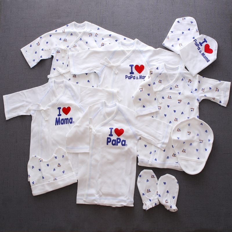 papa&mama新生儿蝴蝶衣纯棉宝宝连体哈衣和尚服婴儿衣服夏薄套装