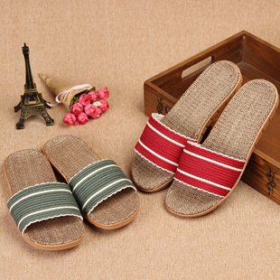 碧兰蒂夏季天亚麻拖鞋男女情侣室内居家凉拖鞋EVA轻托鞋防滑