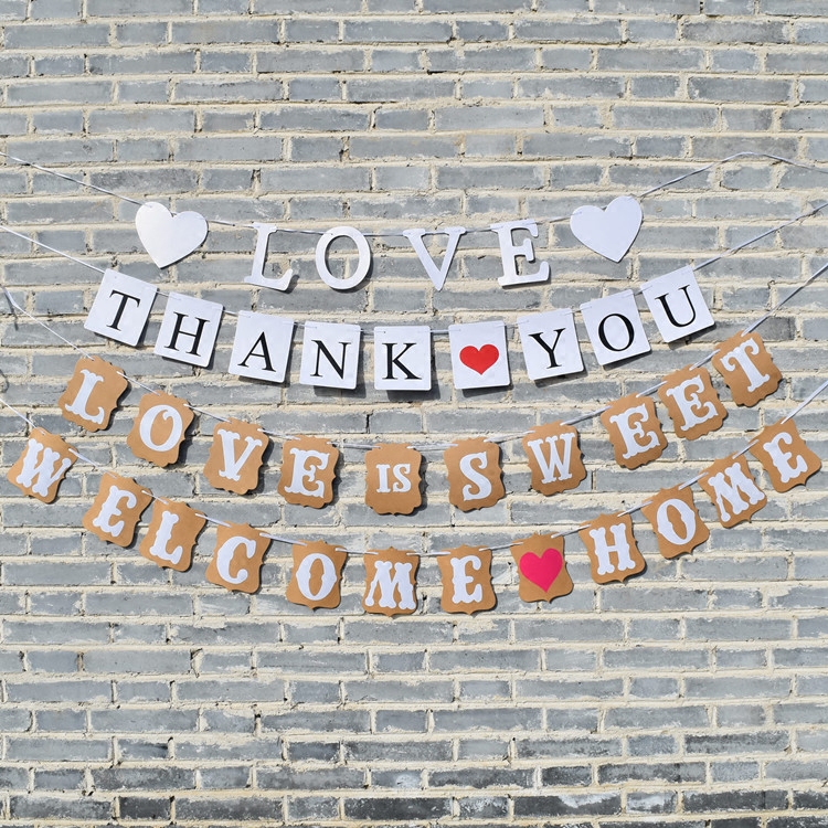 回家拉旗婚房布置装饰