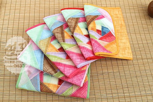 朝鲜彩条钱包韩国手工艺品