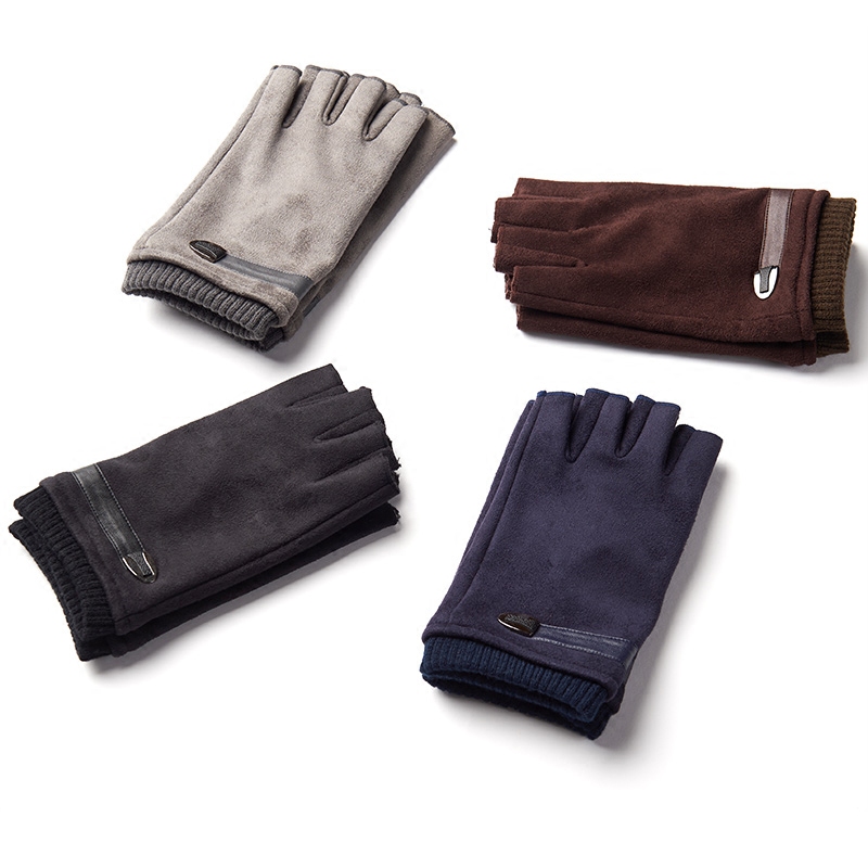 Gants pour homme REALBY    en velours - Ref 2781620 Image 5