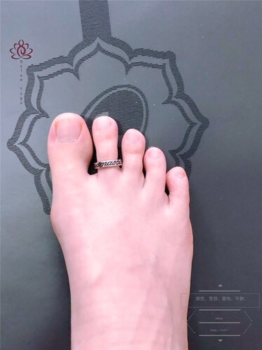 纯银yoga守护许愿瑜伽祈福脚戒指